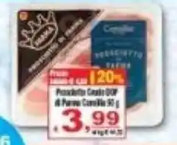 CTS Supermercati Prosciutto Crudo DOP di Parma Confezione 90 g offerta