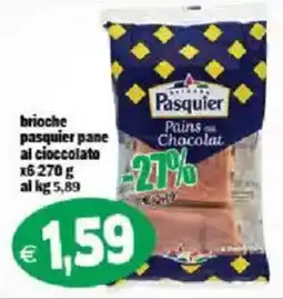 Il Castoro Supermercati brioche pasquier pane al cioccolato offerta