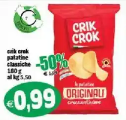 Il Castoro Supermercati Crik Crok patatine classiche offerta
