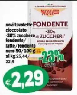 Il Castoro Supermercati Novi tavolete cioccolato fondente offerta