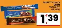 Despar Sicilia Barretta snack Lindt offerta