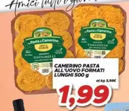 MA Supermercati Camerino pasta all'uovo formati lunghi offerta