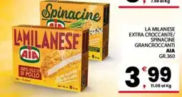 Despar Sicilia La Milanese extra croccante spinacine gran croccanti AIA offerta