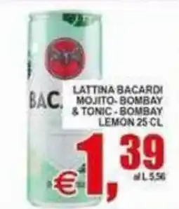 Pewex Lattina Bacardi Mojito-Bombay & Tonic-Bombay Lemon offerta