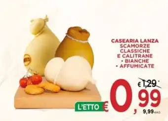 Casearia Lanza scamorze classiche e calitrane bianche affumicate