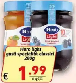 Ipercarni Hero light gusti specialità-classici offerta