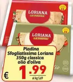 Ipercarni Piadina Sfogliatissima Loriana offerta