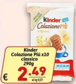 Ipercarni Kinder Colazione Più classico offerta