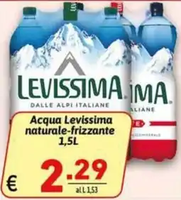 Ipercarni Acqua Levissima naturale-frizzante offerta