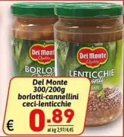 Ipercarni Del Monte borlotti-cannellini ceci-lenticchie offerta