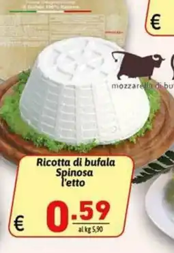 Ipercarni Ricotta di bufala Spinosa offerta