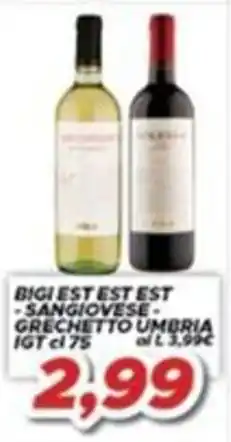 MA Supermercati Bigi Est Est Sangiovese Grechetto Umbria offerta