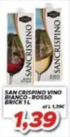 MA Supermercati San Crispino vino bianco-rosso brick offerta