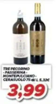 MA Supermercati Tre Pecorino - Passerina - Montepulciano - Cerasuolo offerta