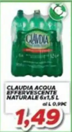 MA Supermercati Claudia acqua effervescente naturale offerta