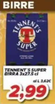 MA Supermercati Tennent's Super Birra offerta