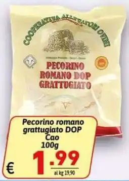Ipercarni Pecorino romano grattugiato DOP offerta