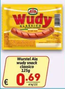 Ipercarni Wurste Aia wudy snack classico offerta