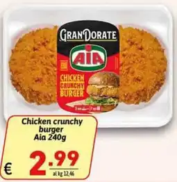 Ipercarni Chicken crunchy burger Aia offerta