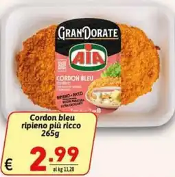 Ipercarni Cordon bleu ripieno più ricco offerta