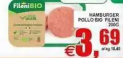 Pewex Hamburger pollo bio fileni offerta