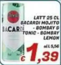 Idromarket Bacardi Mojito - Bombay S Tonic - Bombay Lemon offerta