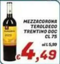 Idromarket Mezzacorona Teroldego Trentino DOC offerta
