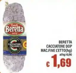 Top Supermercati Beretta Cacciatore DOP offerta