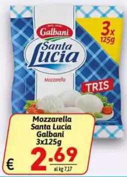 Ipercarni Mozzarella Santa Lucia Galbani offerta