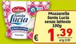 Ipercarni Mozzarella Santa Lucia senza lattosio offerta