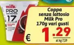 Ipercarni Coppa senza lattosio Milk Pro offerta