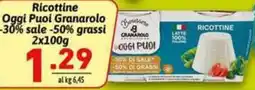 Ipercarni Ricottine Granarolo offerta