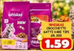 MercADone Whiskas crocchette gatti vari tipi offerta
