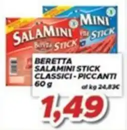 MA Supermercati Beretta salamini stick classici - piccanti offerta