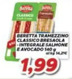 MA Supermercati Beretta tramezzino classico bresaola integrale salmone e avocado offerta