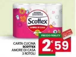 Despar Sicilia Carta cucina Scottex Amore di Casa offerta