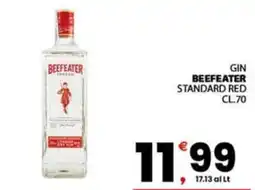 Despar Sicilia Gin Beefeater Standard Red offerta
