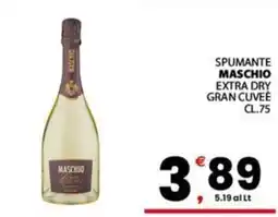 Despar Sicilia Spumante Maschio Extra Dry Gran Cuvee offerta