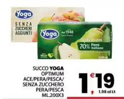 Despar Sicilia Succo Yoga Optimum Pera/Pesca offerta
