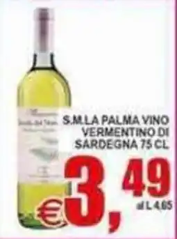 Pewex S.M. La Palma Vino Vermentino di Sardegna offerta