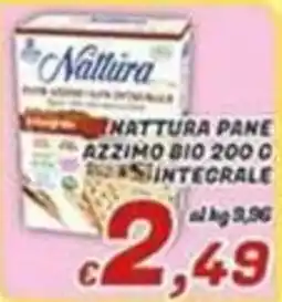 Idromarket Nattura pane azzimo bio 200 g integrale offerta