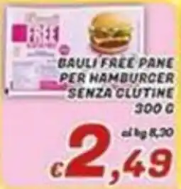 Idromarket Bauli free pane per hamburger senza glutine offerta