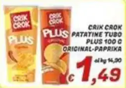 Idromarket Crik Crok patatine tubo plus original-paprika offerta