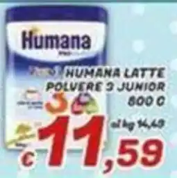 Idromarket Humana Latte Polvere 3 Junior offerta