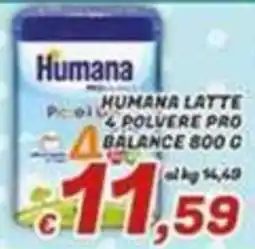 Idromarket Humana Latte 4 Polvere Pro Balance 800 C offerta