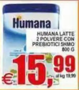 Pewex Humana latte 2 polvere con prebiotici 5hmo offerta