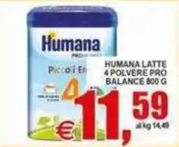 Pewex Humana Latte 4 Polvere Pro Balance offerta