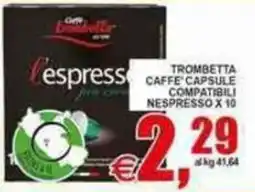 Pewex Trombetta Caffè Capsule Compatibili Nespresso offerta