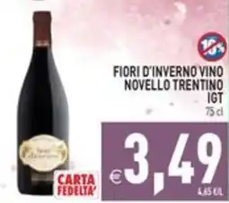Pim Supermercati Fiori d'inverno vino novello trentino IGT offerta