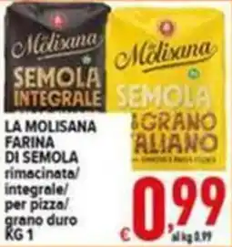 Iper Triscount Molisana semola integrale offerta